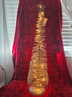 $45.00 - Christmas Illuminated & Glam Tree by  burton + Burton!  Glam Silver Sparkles/Tall/Electrical -  NEW!