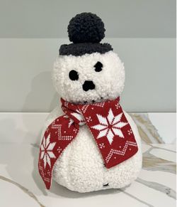 Snowman Christmas decorative pillow