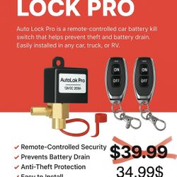 Auto lock Pro Car Battery Killswitch 