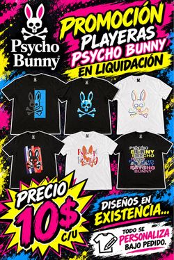 Playeras Psycho Bunny personalizadas
