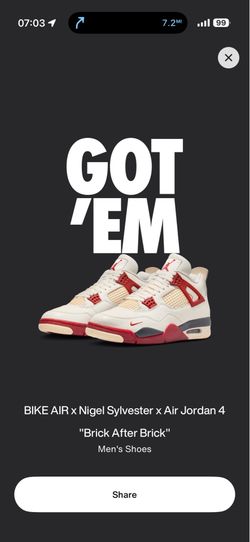 Jordan 4 brick after brick