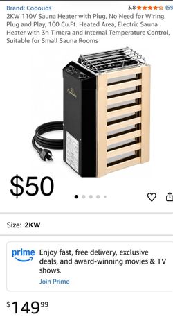2KW 110V Sauna Heater with Plug,