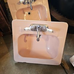 Vintage Twin Pink Sinks 