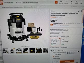 Dewalt wet/dry shop vacuum