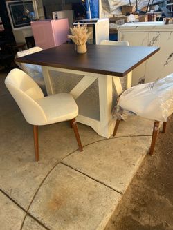 new square dining set with 4 chairs