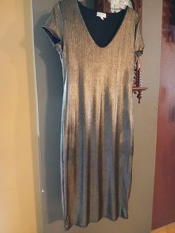 Metalic Short Sleeve Dress Size XL