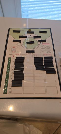 Magnetic coaches position/linup board