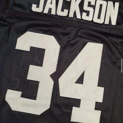 Black Bo Jackson Oakland Raiders # 34 Mitchell and Ness Jersey
