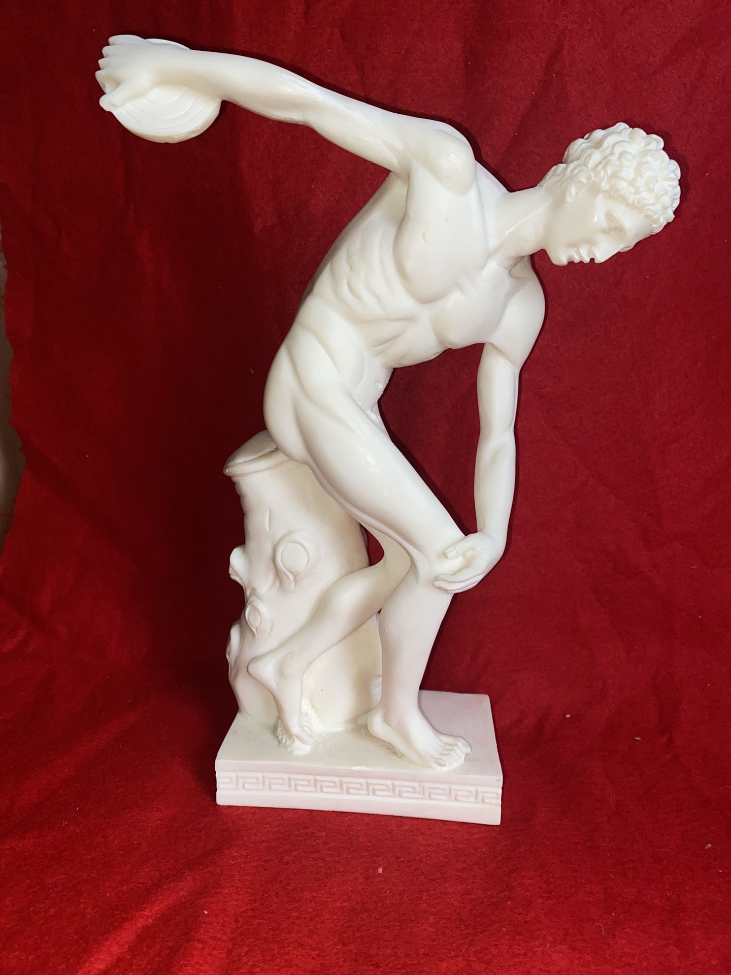 Vintage 11.5 Greek Alabaster Disc Thrower Imported From Greece