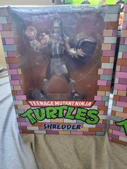 3 TMNT Statues, Rocksteady, Shredder, And Bebop