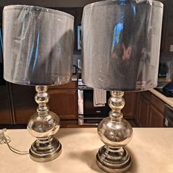 2 Gold Designer Lamps