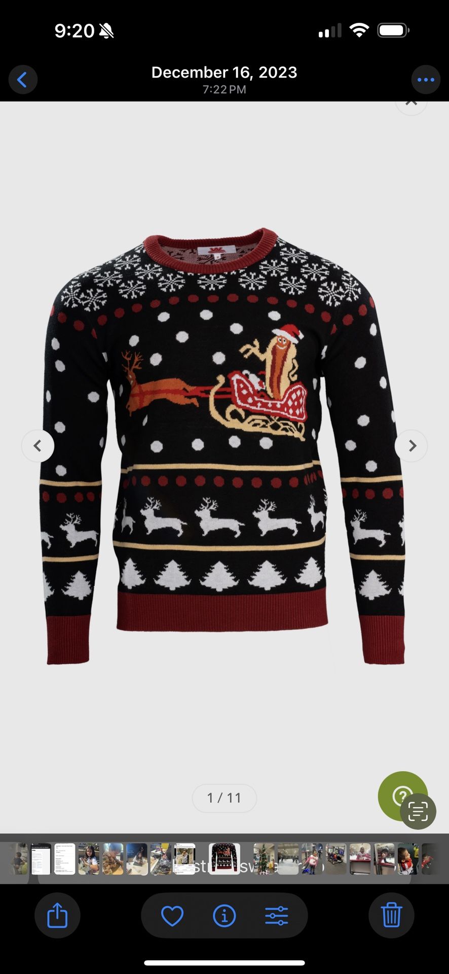 christmas sweater unisex size small