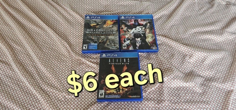 Ps4 Playstation 4 Games $6 Each