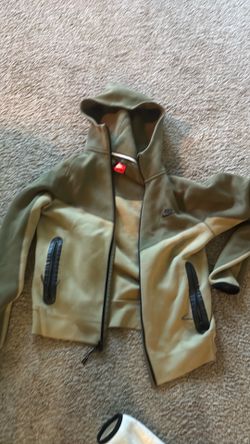 Olive green and green Nike tech