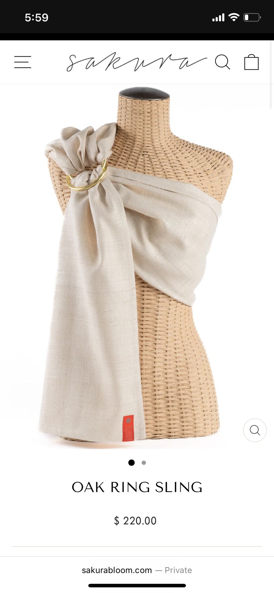 Sakura Bloom Ring Sling Baby Carrier
