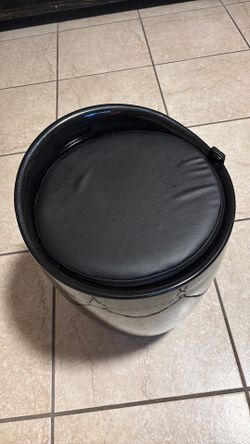 Black chair with deep under seat space.