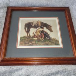 Howard Terpning "Watching The Column" Limited Signed Print 944/1250  Thumbnail