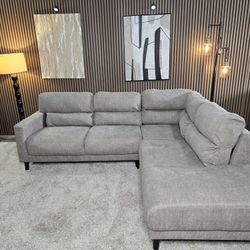 Beige Color L Shape Sectional Comfortable & Clean