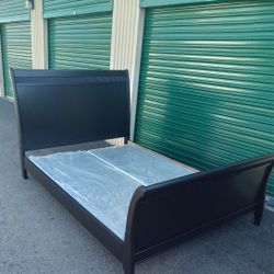QUEEN BED FRAME WITH BOX SPRING 