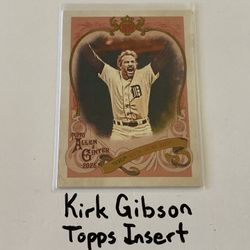Kirk Gibson Detroit Tigers Outfielder Topps Short Print Insert Card. 