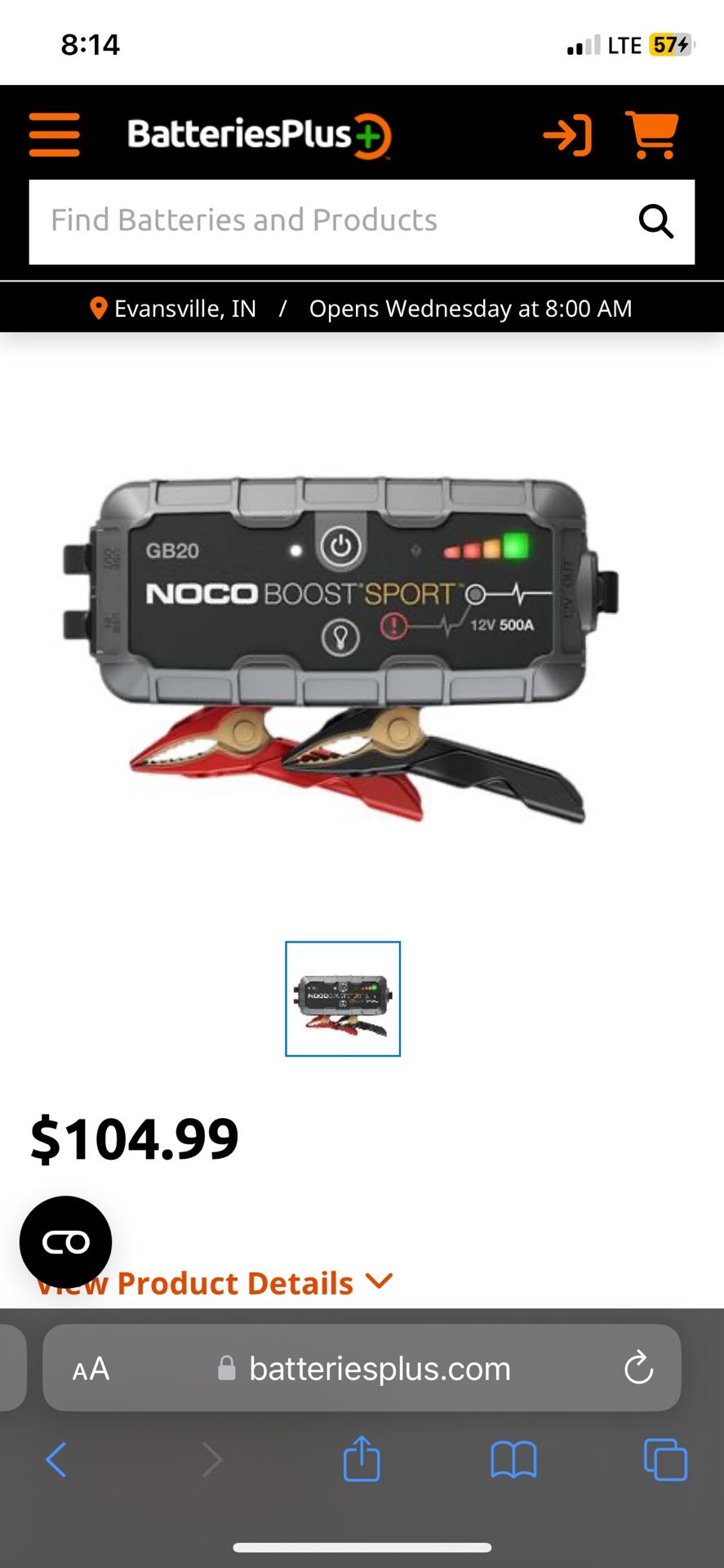 Noco Boost Sport Jump Starter