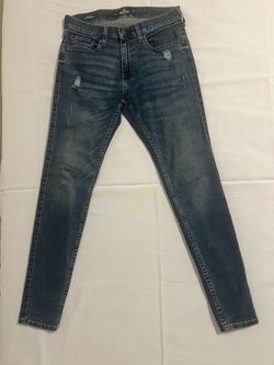 Hollister Men’s Super Skinny Jeans 31x32 Distressed Stretch Denim