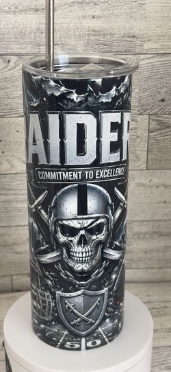 Raiders Commitment to Excellence 20oz Stainless SteelTumbler