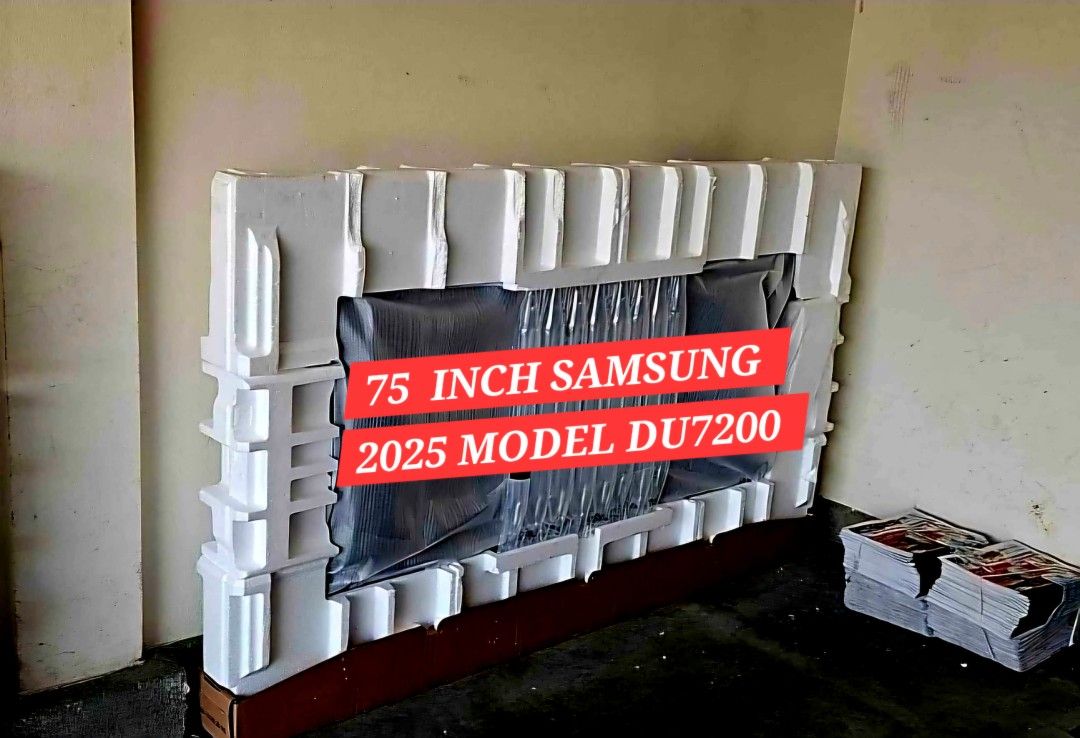 New 75 Inch Samsung Smart TV 4K UHD DU7(contact info removed) Model New in the package.