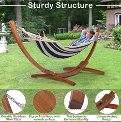 10 Foot Wooden Stand With Hammock - New In Box Thumbnail
