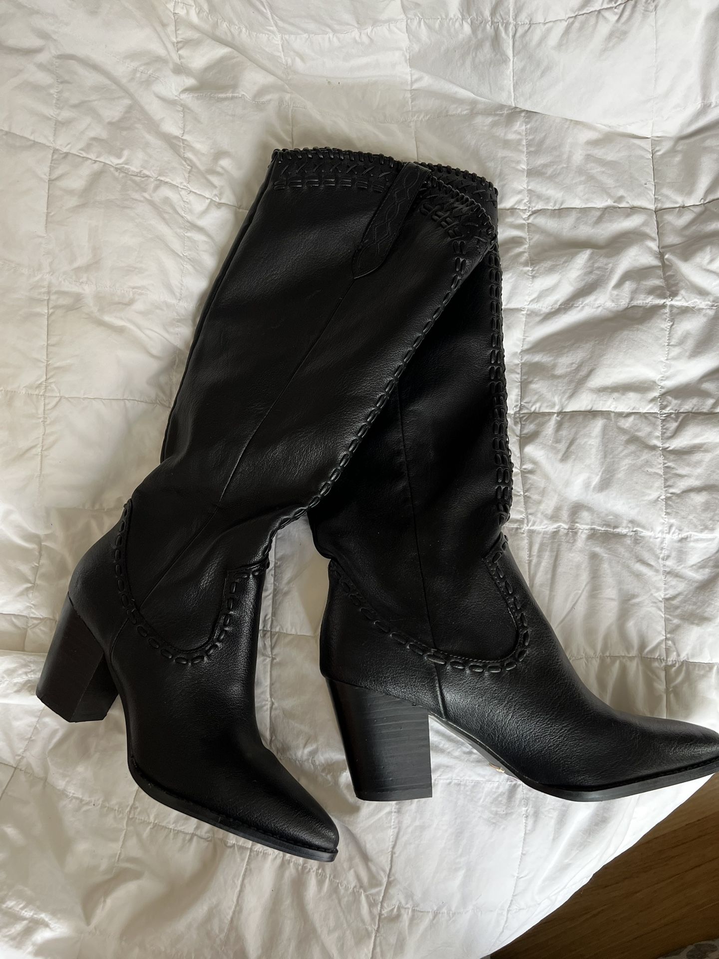 BILLINI FINLEY KNEE HIGH WESTERN BOOT BLACK