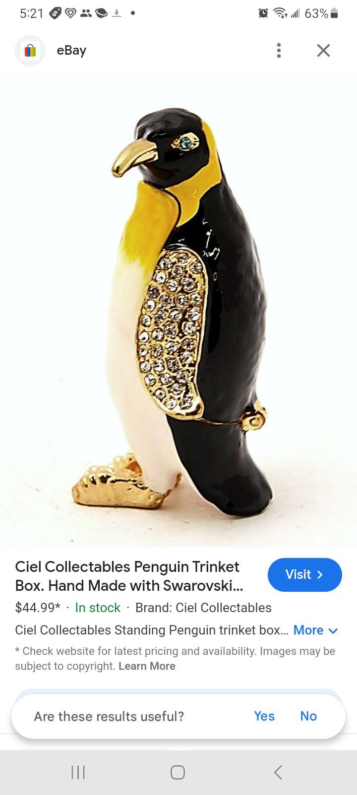 Collectable Penguin Trinket Box...25.00