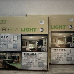 LED Flat Panel Light Fixtures (Set Of 2)