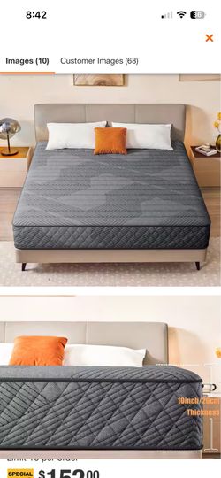 New in box twin size 10” pillow top mattress