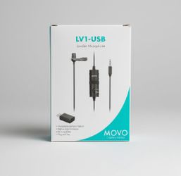 Movo LV1 Omnidirectional Lavalier Condenser Microphone