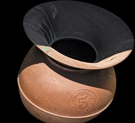 Vintage copper Havana cigar spittoon
