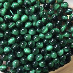 Tiger Eye Green 10mm 7A Loose Beads (1 strand 15”-16”)
