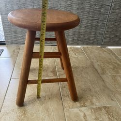 Wood Swivel Stool 13” Diameter 17.5” Height $20