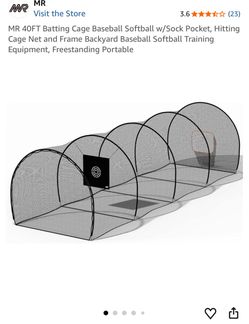 MR 40FT Batting Cage Net and Frame