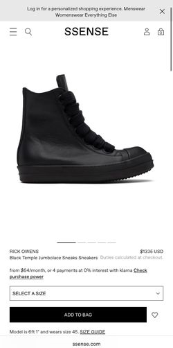 Rick Owens black jumbos