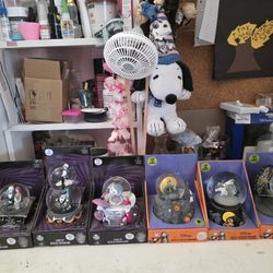 Six Nightmare Before Christmas Snow Globes