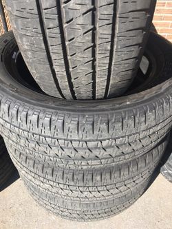 Tires: 255-55-20 Bridgestone