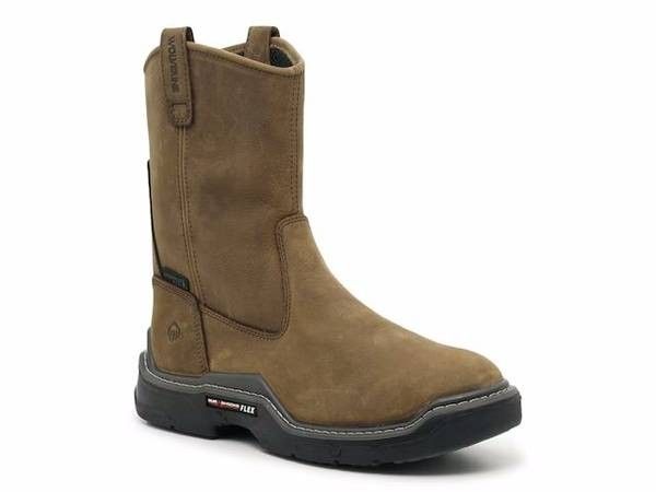NEW SZ 9.5 or 9.5 wide Wolverine Raider WATERPROOF Work Boots Wellington Soft Toe Boot