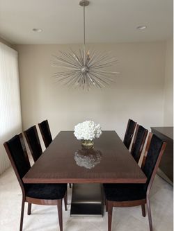 Casa Novalia Dining Room Table, Buffet, and 8 Chairs.