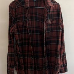Mens Long Sleeve Plaid Shirt