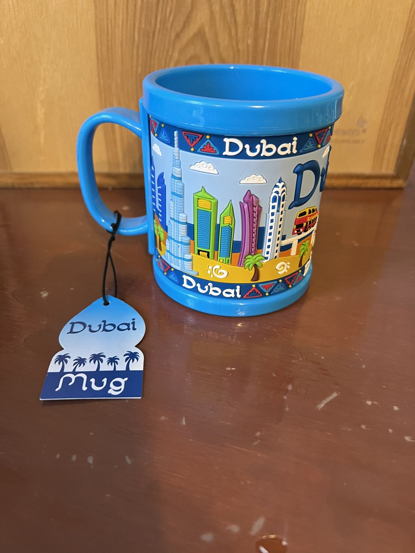 Dubai plastic mug I Love Dubai Souvenir Coffee Cup-Travel To The UAE Gift-Vacation Gifts
