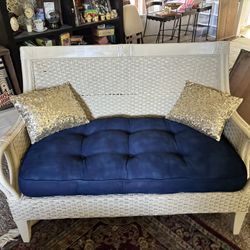 Pier 1 British Colonial Style Rattan, City Or Loveseat, Indoor Or Outdoor