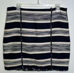 Banana Republic - NWOT Jacquard Blue Stripe Skirt - Size 0