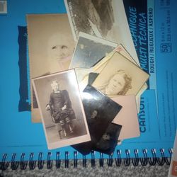 Assortment Of Old Tintype And Cabinet Photos