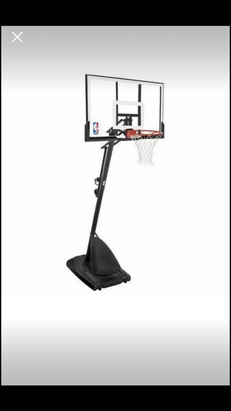 🏀 NBA Spalding 54" Black Angled Basketball Hoop W/ Polycarbonate Backboard