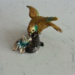 Hummingbird Hand-Painted Trinket Box